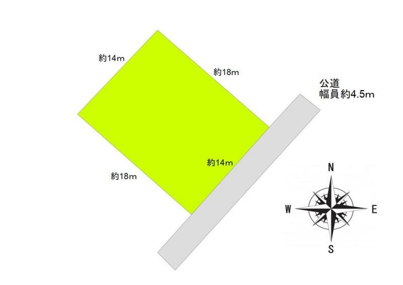 【契約済】上田市御所　土地 間取図・土地図