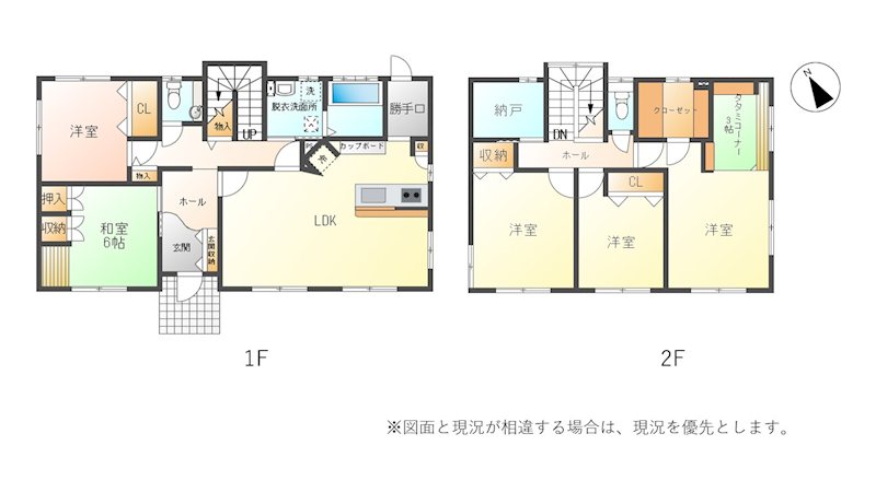 松本市赤怒田　中古戸建 間取図・土地図