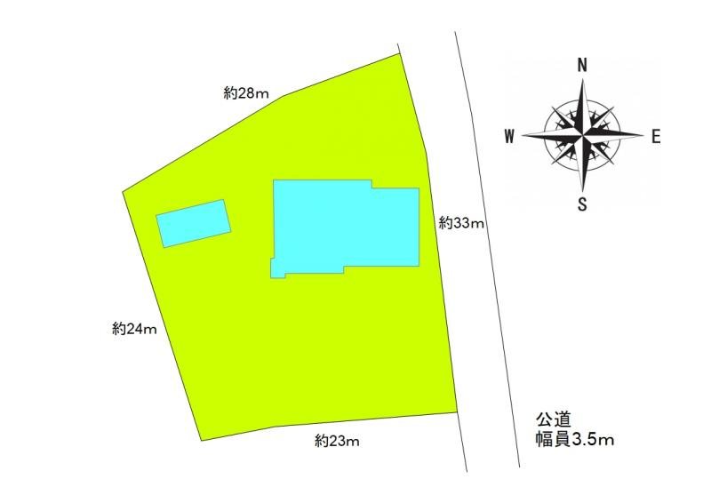 上田市八木沢　戸建 間取図・土地図