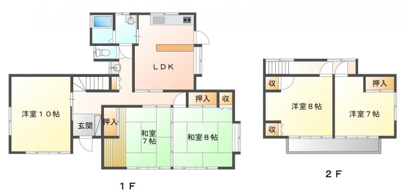 上田市神畑乙　戸建 間取図・土地図