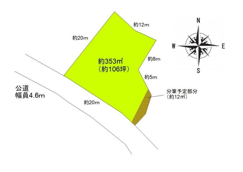 上田市下塩尻　土地 間取図・土地図