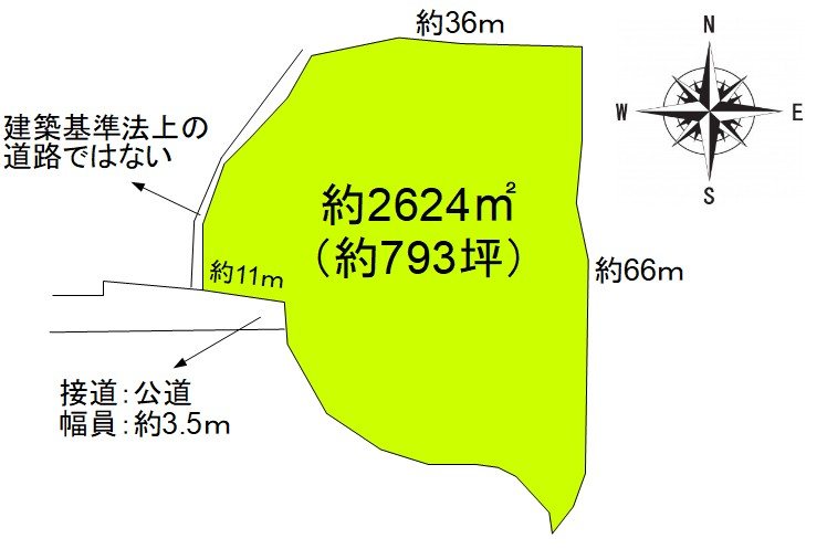 上田市五加　土地 間取図・土地図