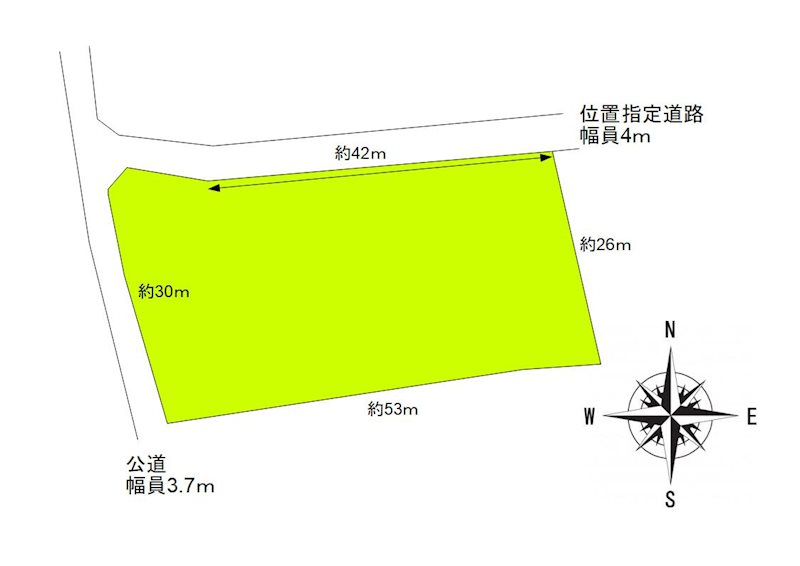 上田市富士山　土地 間取図・土地図