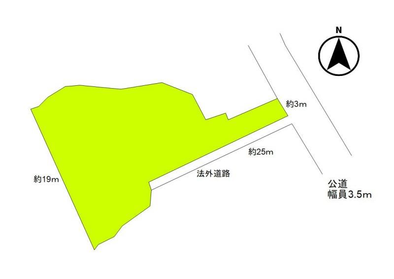 上田市殿城　土地 間取図・土地図