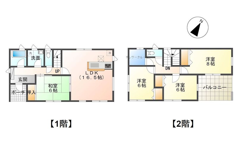 長野市安茂里小市　中古戸建 間取図・土地図