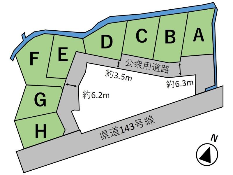 上田市仁古田　土地 間取図・土地図
