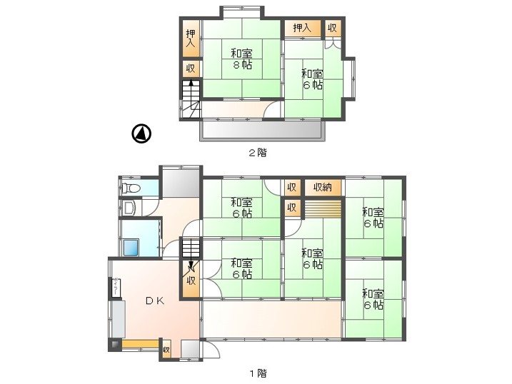 小諸市鶴巻　中古戸建 間取図・土地図