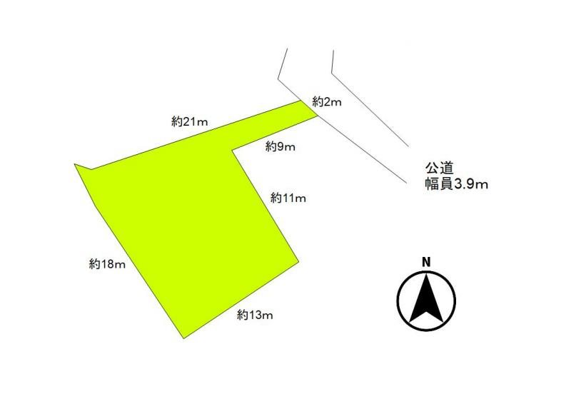 上田市中央東　土地 間取図・土地図