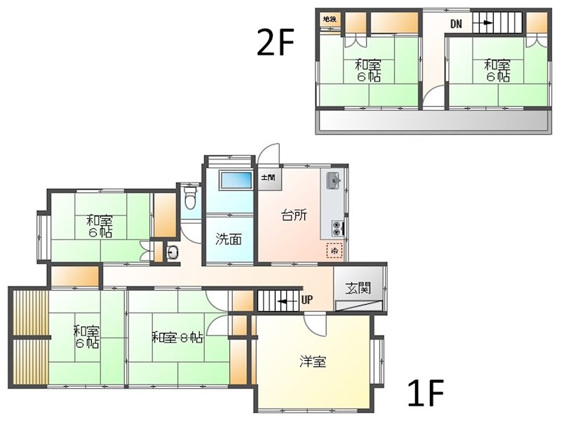 上田市住吉　中古戸建 間取図・土地図
