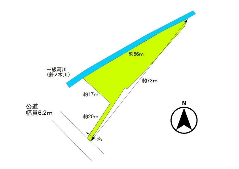 東御市田中 土地 間取図・土地図