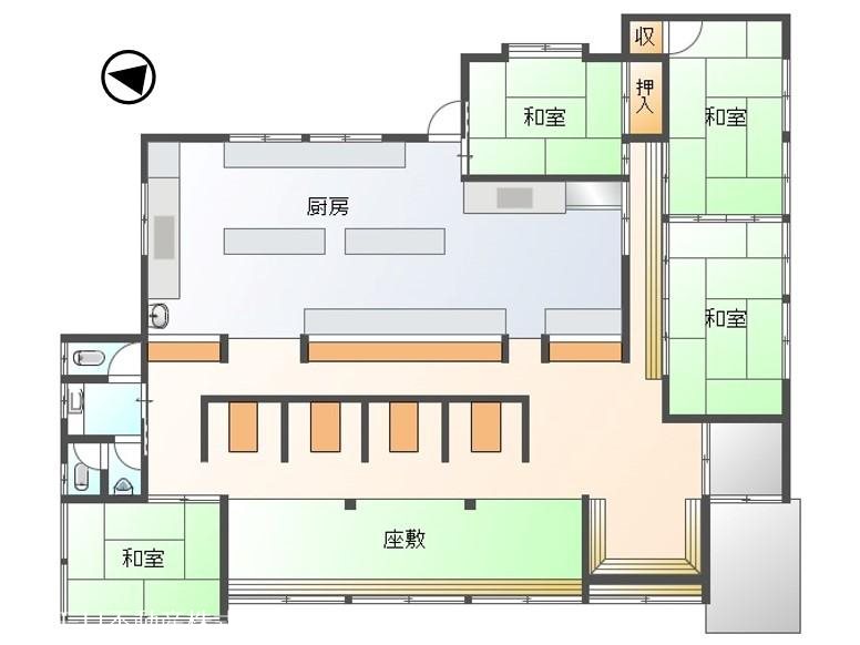 上田市真田町長　中古店舗 間取図・土地図