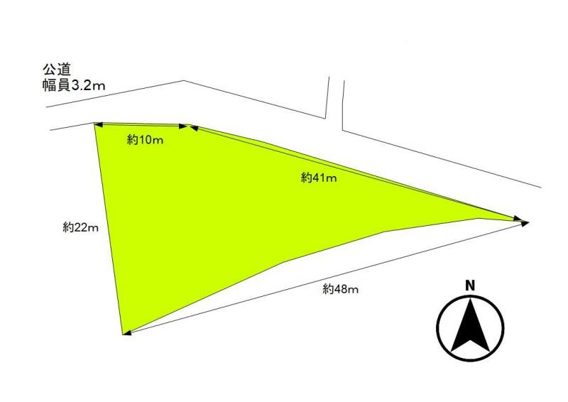 上田市越戸　土地 間取図・土地図