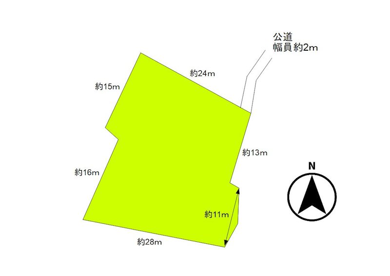 上田市蒼久保　土地 間取図・土地図
