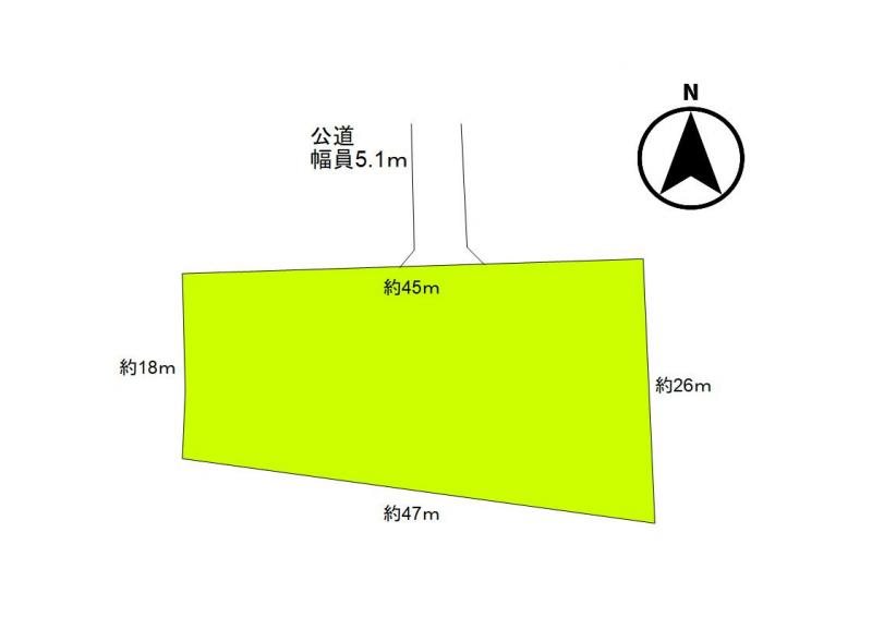 埴科郡坂城町中之条　土地 間取図・土地図