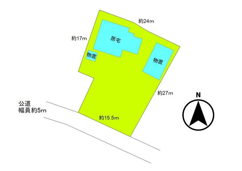 【商談中】東御市祢津　中古戸建 間取図・土地図