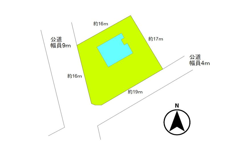 上田市上野　中古戸建 間取図・土地図