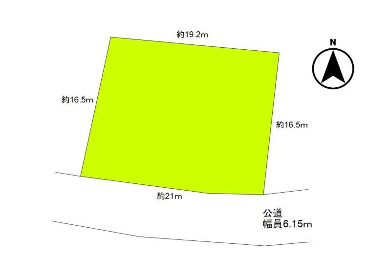 上田市古安曽　土地 間取図・土地図
