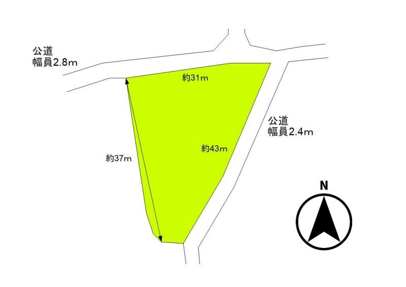 上田市五加　土地 間取図・土地図