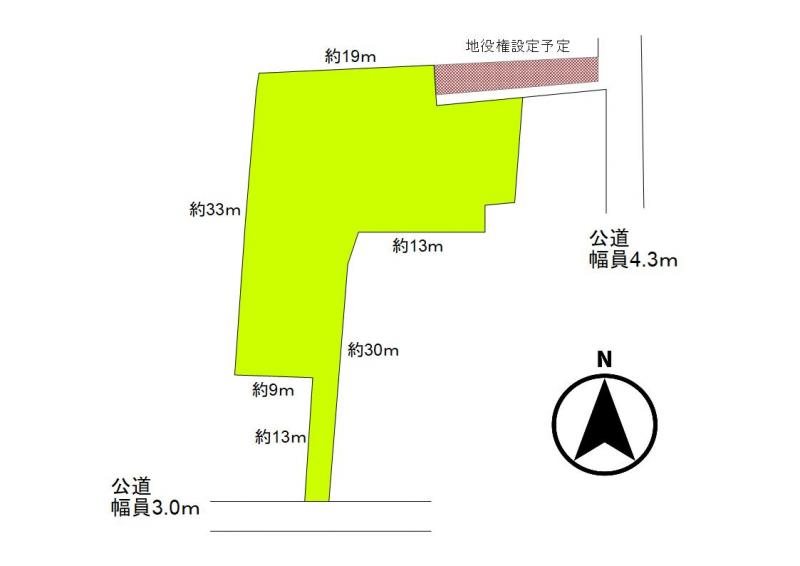 上田市塩川　土地 間取図・土地図