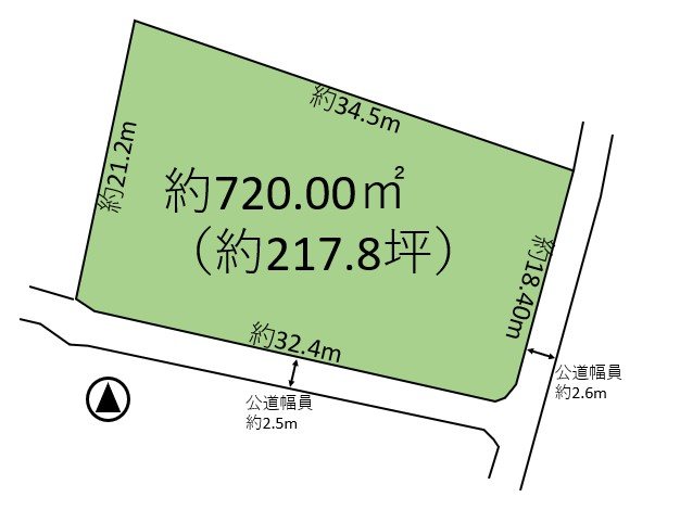 佐久市田口　土地 間取図・土地図