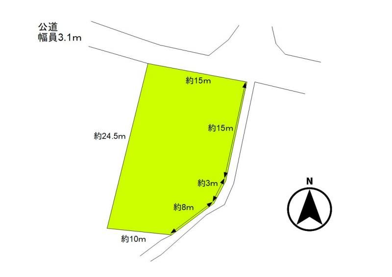 東御市田中　土地 間取図・土地図
