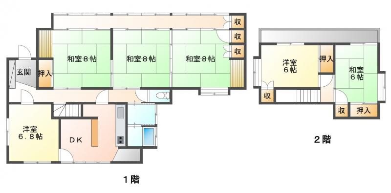 東御市常田 中古戸建 間取図・土地図