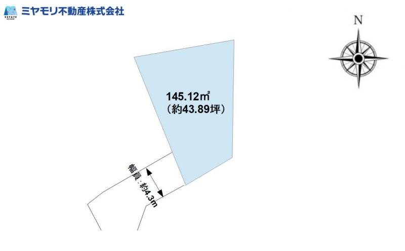 長野市川中島町上氷鉋　土地 間取図・土地図