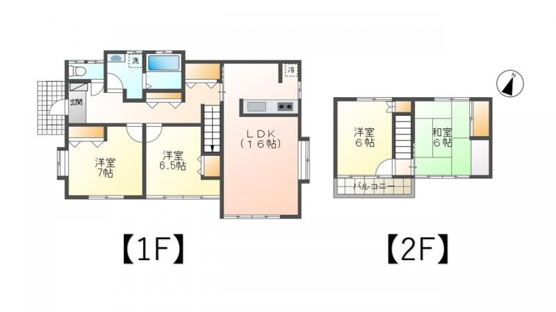 上田市上田原　中古戸建 間取図・土地図