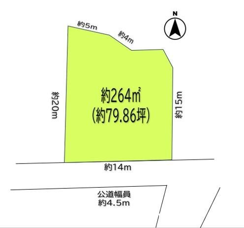 上田市常入一丁目　土地 間取図・土地図