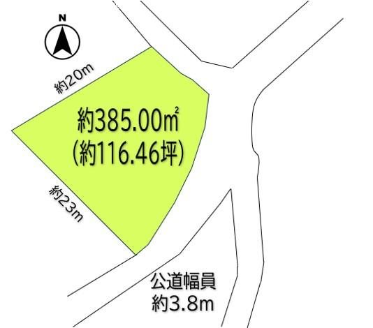 上田市小泉　土地 間取図・土地図