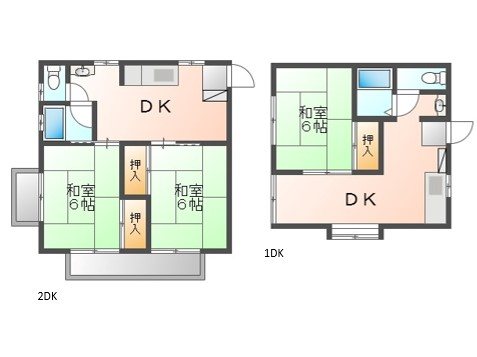 佐久市平賀　コーポ幸 間取図・土地図