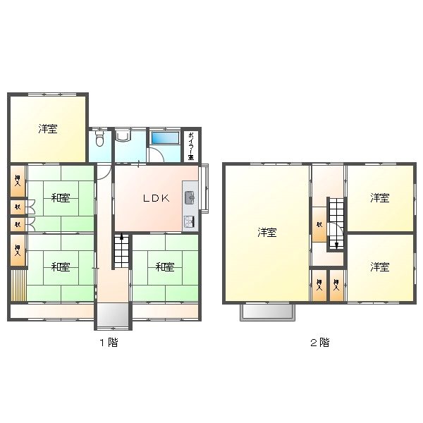 小諸市八満　中古戸建 間取図・土地図