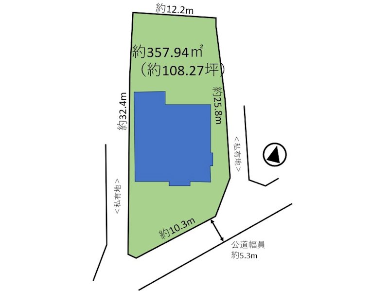 小諸市八満　中古戸建 間取図・土地図