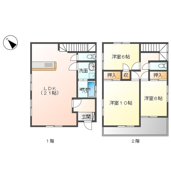 上田市保野　中古戸建 間取図・土地図