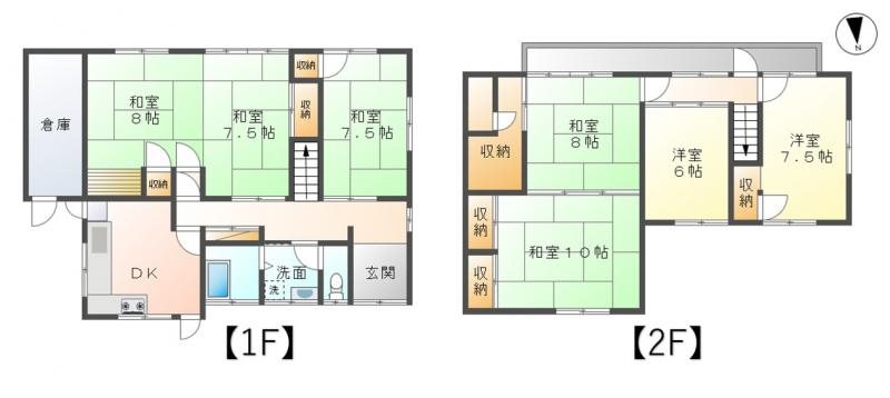 上田市中丸子　中古戸建 間取図・土地図
