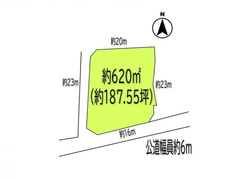 上田市古安曽　土地 間取図・土地図