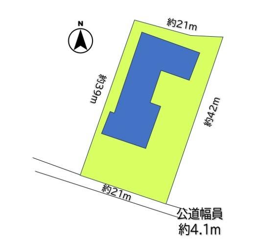 上田市常磐城2丁目　事業用建物 間取図・土地図