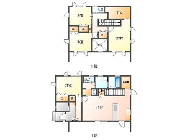 小諸市東雲　中古戸建 間取図・土地図