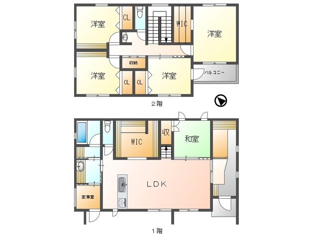 小諸市加増　中古戸建 間取図・土地図