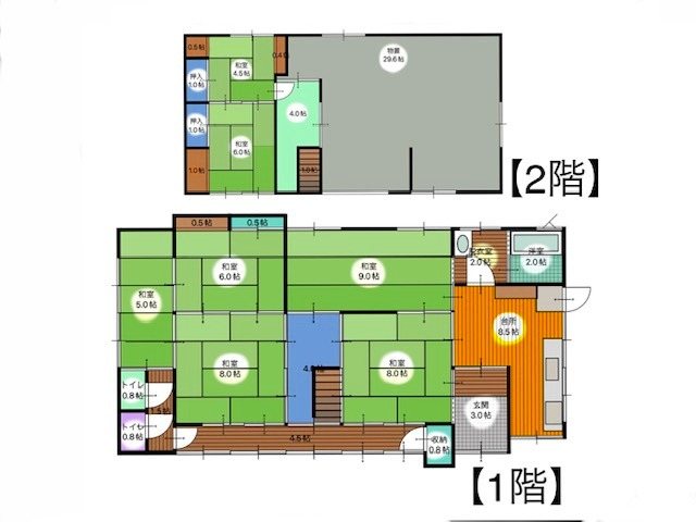 佐久市田口　中古戸建 間取図・土地図