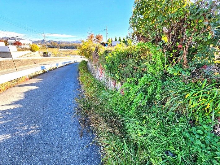 佐久市岩村田　土地 現地写真（前面道路含む現地写真）