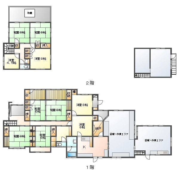 小諸市甲　中古戸建 間取図・土地図
