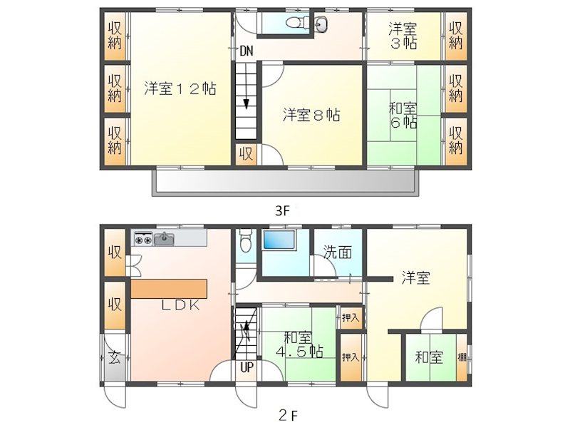佐久市平賀　中古戸建 間取図・土地図