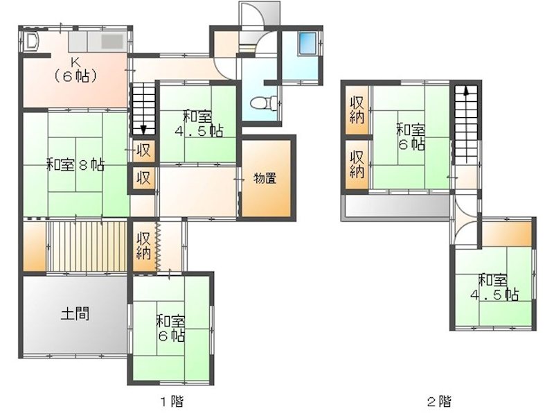 佐久市平賀　中古戸建 間取図・土地図
