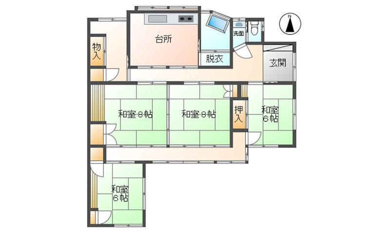 上田市上田原　中古戸建 間取図・土地図