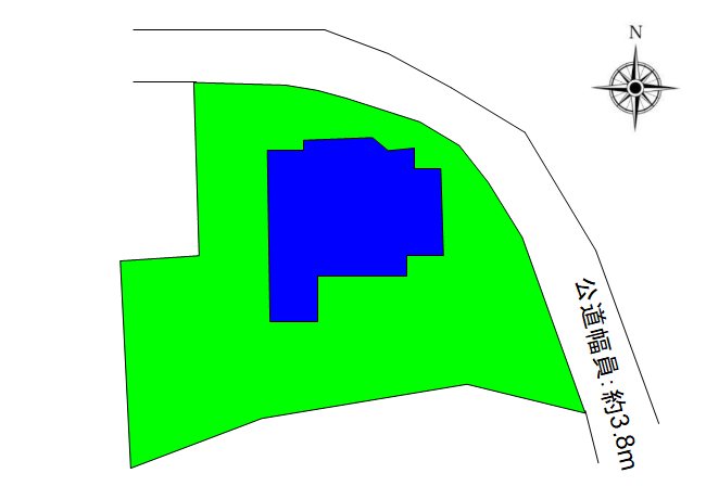 上田市上田原　中古戸建 間取図・土地図