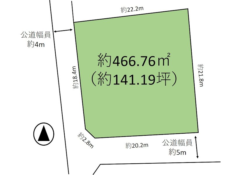 佐久市入沢　土地 間取図・土地図