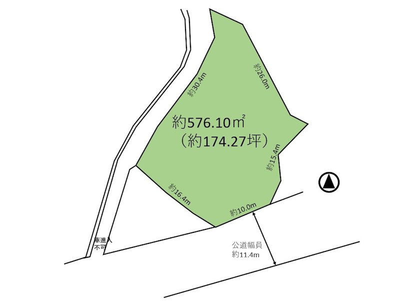 佐久市岩村田　土地 間取図・土地図