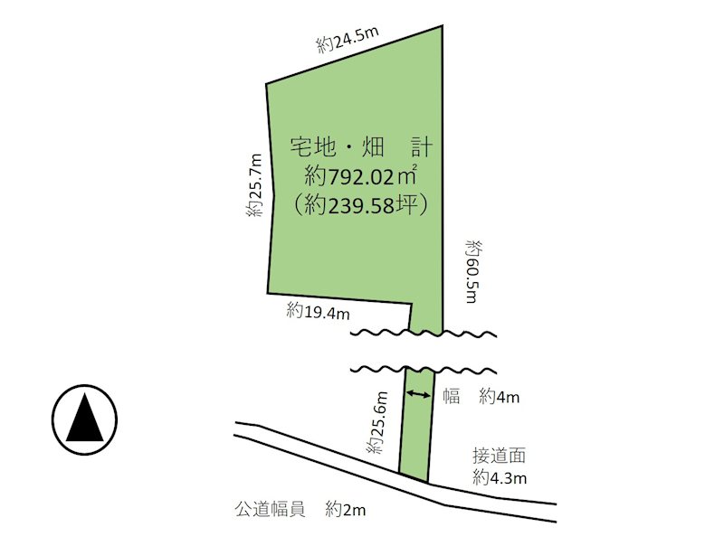 佐久市田口　土地 間取図・土地図