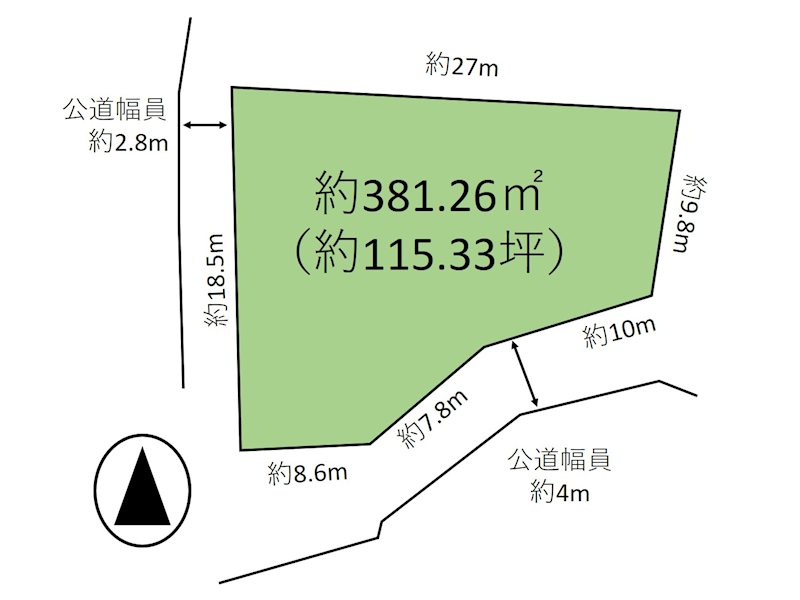 小諸市東雲　土地 間取図・土地図